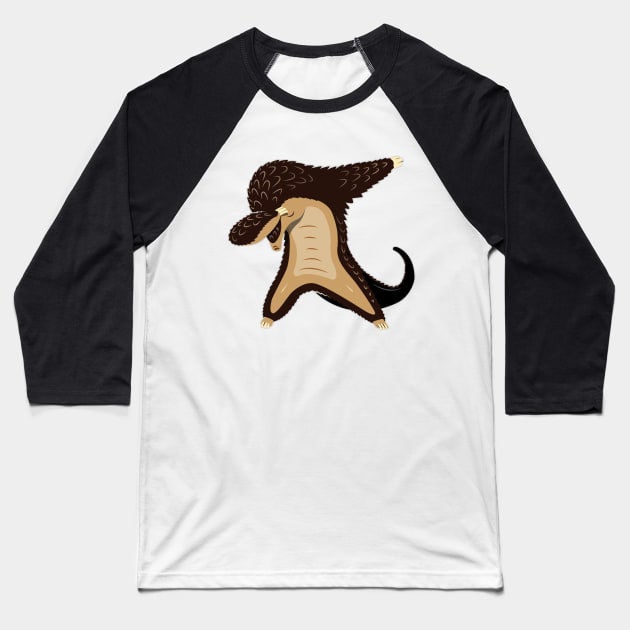 Dabbing Pangolin - Love Endangered Pangolins Baseball T-Shirt by propellerhead